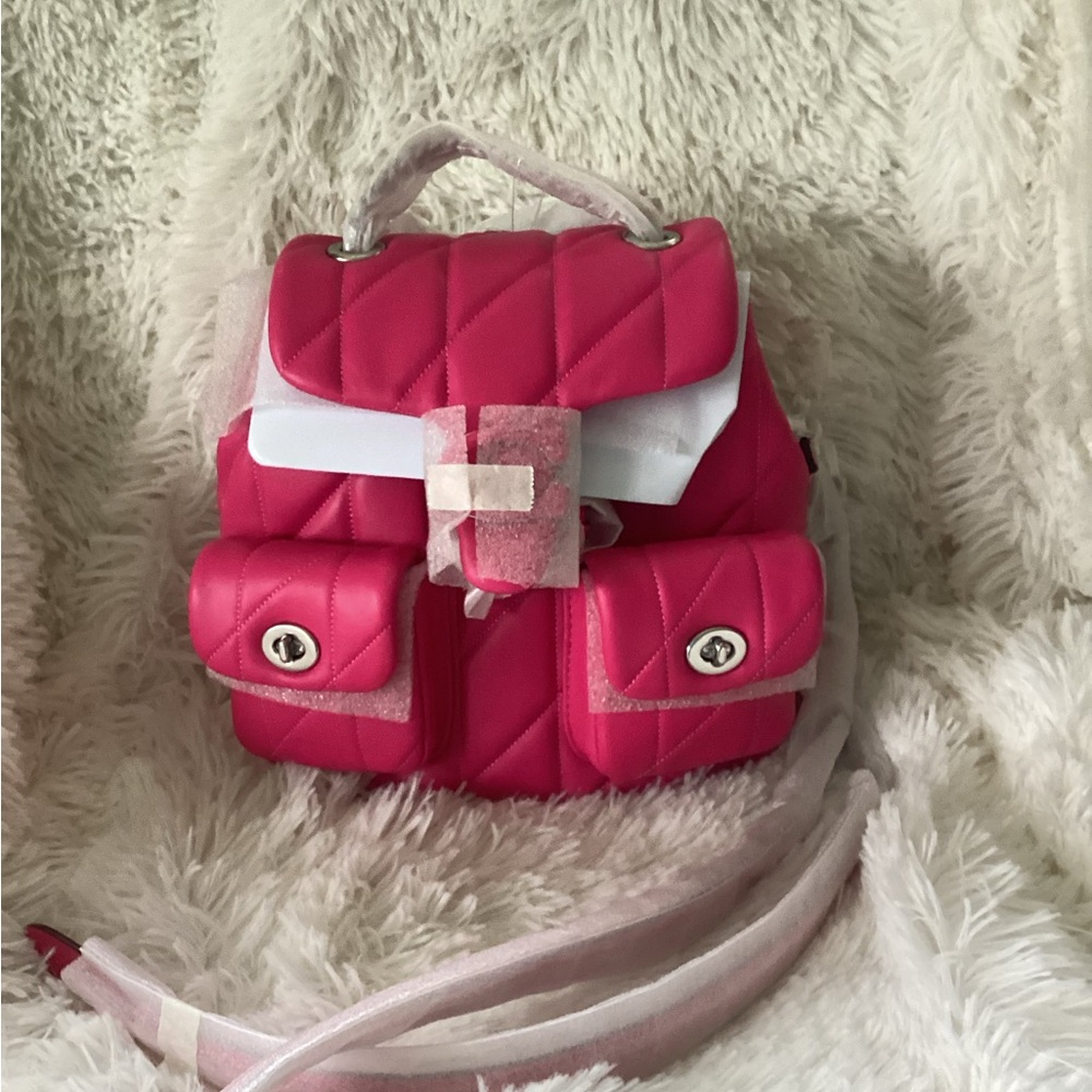 Coach quilted Tabby backpack in dragonfruit new